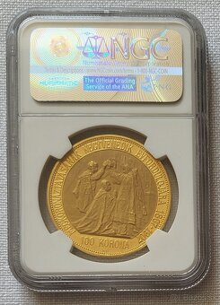 Zlatá uhorská 100 koruna FJI, 1907 kb, "korunovačná" - 4