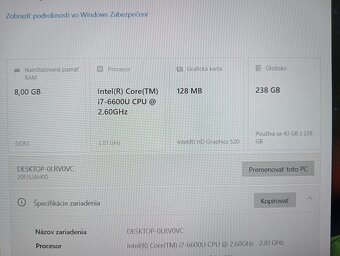 predám Lenovo thinkpad T560 , Intel i7 , 8gb ram , Win 10 - 4