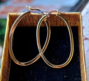 Zlate náušnice kruhy  585 - 4