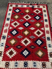 Vlnený koberec Kelim - 4