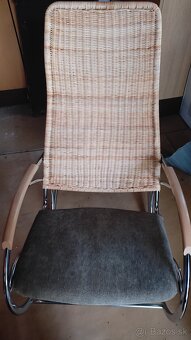 Hojdacie kreslo ratan + kov - 4