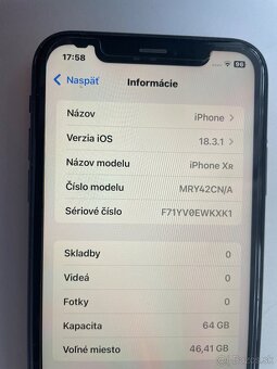 Predám iPhone XR 64GB Black - 4