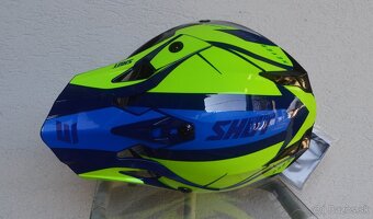 SHOT prilba okuliare modrá perleťová žltá fluo - 4