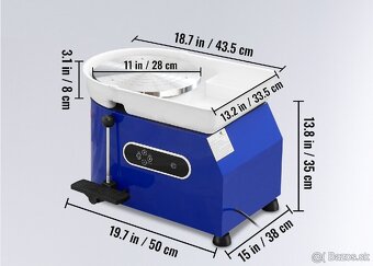 Hrnčířský kruh s el. pohonem, displejem, pedálem - 4