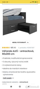Posteľ váľanda 90x200 - 4