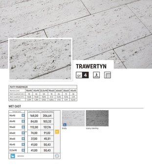 Dlažba Bruk-BET Travertín biely - 4