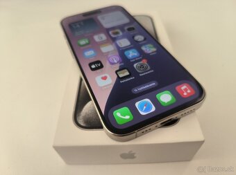 apple iphone 15 PRO 128gb White Titanium / Batéria 85% - 4