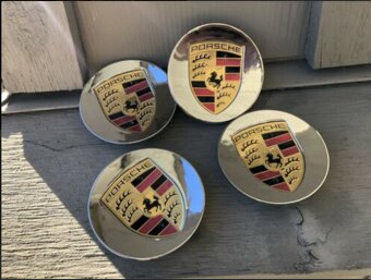 Stredové krytky Porsche 75 mm a 65 mm – nové, viacero farieb - 4