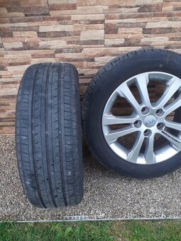 Hliníkové disky - originál KIA / 5x114,3 s letnými pneu R16 - 4