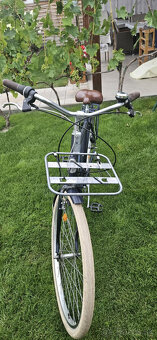 Mestský bicykel Elops 520 s vysokým rámom kaki - 4