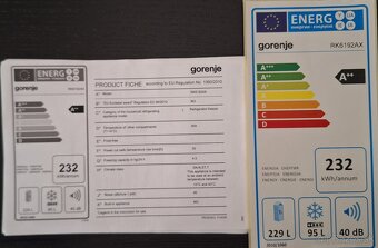Predám kombinovanú chladničku Gorenje RK6192AX Nerez, A++, F - 4