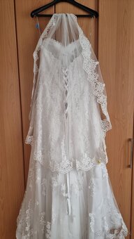 Predám nádherné svadobné šaty - 4