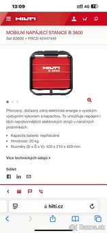 Hilti B 3600 mobilní napájecí stanice rok 2022 - 4
