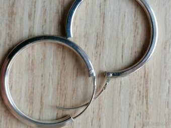 Strieborné kruhové náušnice - 4