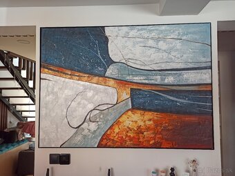 Moderny abstrakt c.2 olejomalba 100x140 v 3d hlinikovom rame - 4
