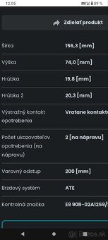 Brzdové platničky  ATE - 4