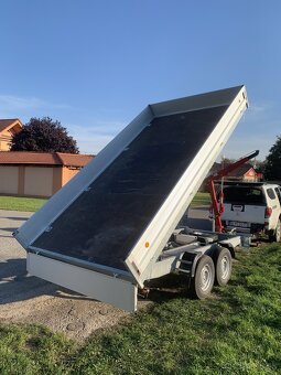 Predám prívesný vozík,trojstranný elektrohyd. sklápač - 4
