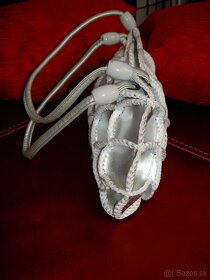 Predam set  kabelka+ balerinky...strieborne - 4