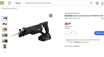 PARKSIDE PERFORMANCE® Aku chvostová píla 20 V PSSAP 20 Li D5 - 4