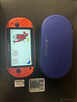 Predám PS Vita 2000 NEON ORANGE +128 Gb karta - 4
