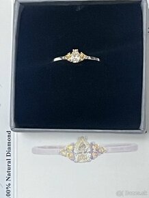 Diamantový prsteň biele zlato - 4