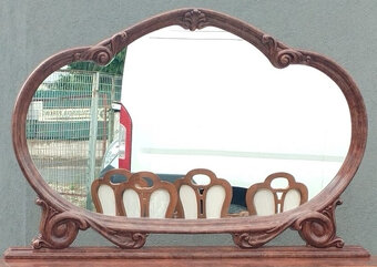 Zrkadlo oválne bohato zdobené . - 4