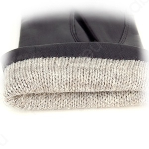 Pánske kožené rukavice čierne na zimu - 4