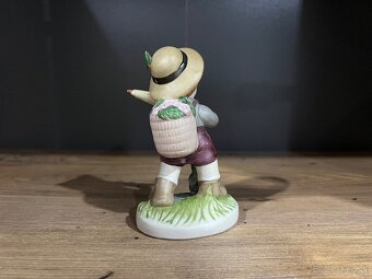 Keramická soška chlapec s dáždnikom - vintage dekorácia - 4