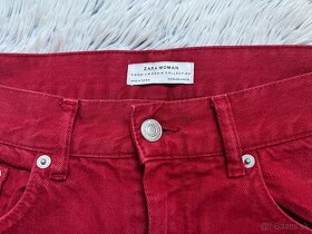 NOVÉ dámske červené džínsy značky Zara - 4