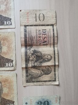 Staré československé bankovky 10KČS a 20KČS - 4