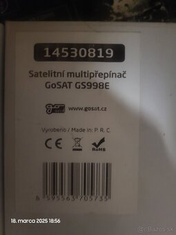 Nový - Satelitný multiprepínač GoSAT GS998E - 4