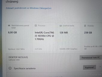 Dell Latitude 5410 , Intel core i5 , ssd , WIN10 , 8gb ram - 4