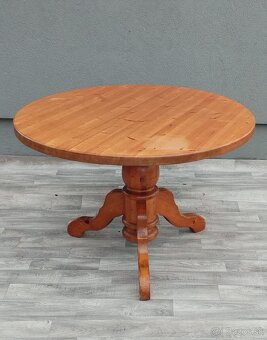 Stôl okrúhly smrekový. - 4