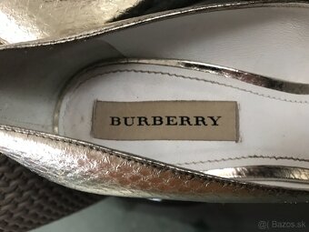 BURBERRY originál metalicke damske lodicky 39 - 4