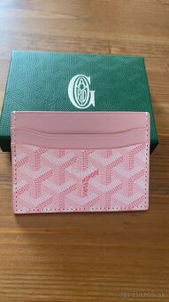 Pink goyard card holder - 4