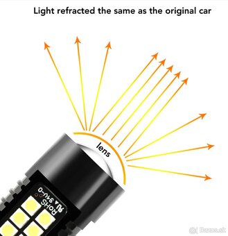 H8 H11 LED hmlovky žiarovky do auta 1200LM 6000K 12V biele - 4
