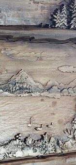 Drevený obraz 132×40cmhr.4 cm - 4