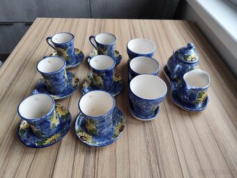 Keramická sada kávových šálok a podšálok - 4
