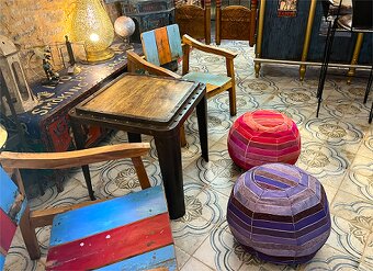 - 50% Jedálenský stôl z masívneho tíkového dreva z Indonézie - 4