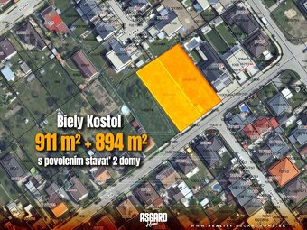 Pozemok 911m2 + 894 m2 pre stavbu 2 rodinných domov - 4