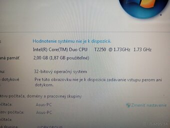 predám notebook ASUS X50R , WINDOWS 7 32bit - 4