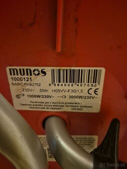 Predlžovací kábel na bubne Munos BASIC kábel H05VV-F3G 1,5 4 - 4