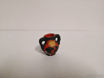 Keramická váza z lávového kameňa 70 roky Etna diz - 4