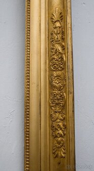 Starožitný pozlátený rám na obraz - Biedermeier, 145 × 90 cm - 4