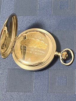 Vzácne strieborné (800) vreckové hodinky Omega - 4