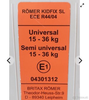 Detská autosedačka, Britax Römer 15-36kg - 4