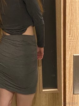 H&M Sukňa sivá uplá veľkosť xs - 4