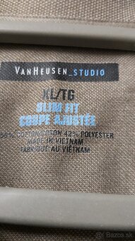 Pánska košeľa zn.Van Heusen krátky rukáv, khaki ,XL - 4