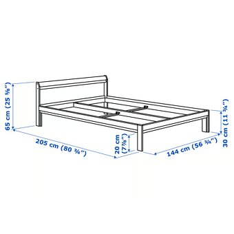 Postel IKEA Neiden s rostom aj matracom - 4