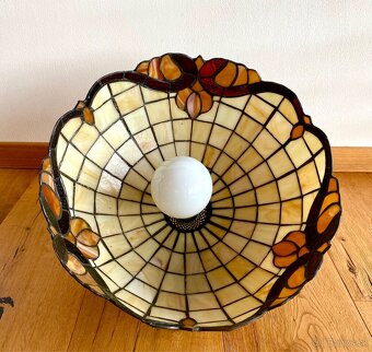 Starý krásný Tiffany lustr Rozměry 100 x 40 cm - 4